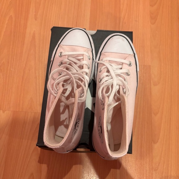 Converse All Star Women's Light Pink Platform High-Top Sneakers - Picture 6 of 7